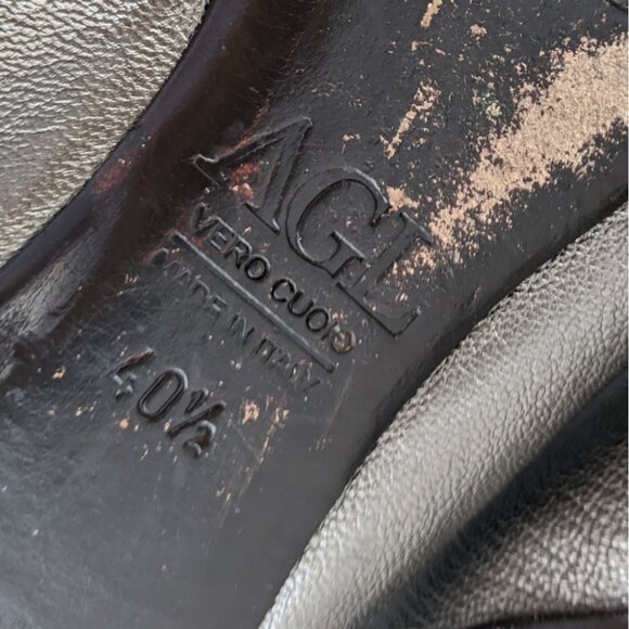 AGL Cap Toe Ballet Flat EU 40.5 Bronze Brown Attilio Giusti Leombruni - Picture 8 of 10